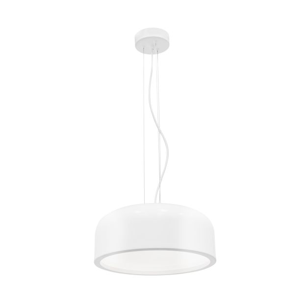 Nova Luce Perleto - hanglamp - Ø 35 x 133 cm - wit