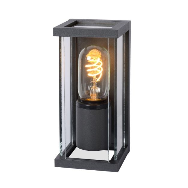 Lucide Claire Mini - buiten wandverlichting - 11 x 20 x 9 cm - IP54 - antraciet