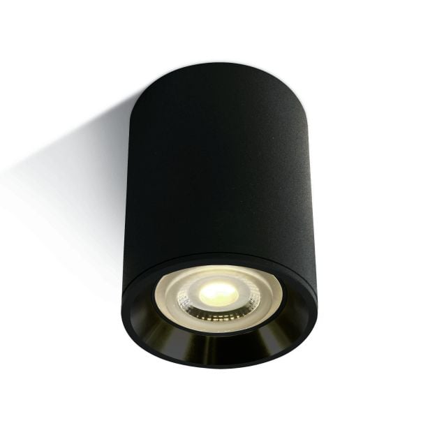 ONE Light Dark Light Cylinders - plafondverlichting - Ø 7 x 10 cm - zwart (stockopruiming!)