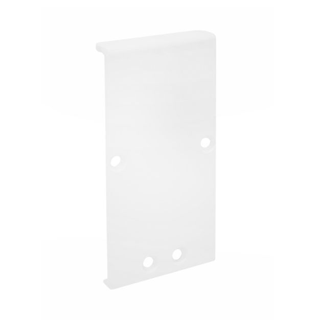 Nova Luce - lineair verlichtingsprofiel - eindkap - wit aluminium frame