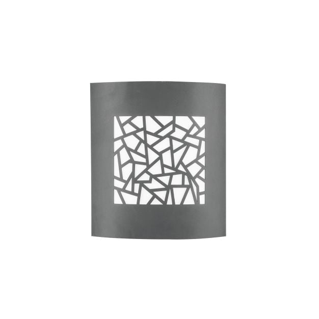 Nova Luce Zenith - buiten wandverlichting - 23 x 9,5 x 26,4 cm - IP44 - donkergrijs