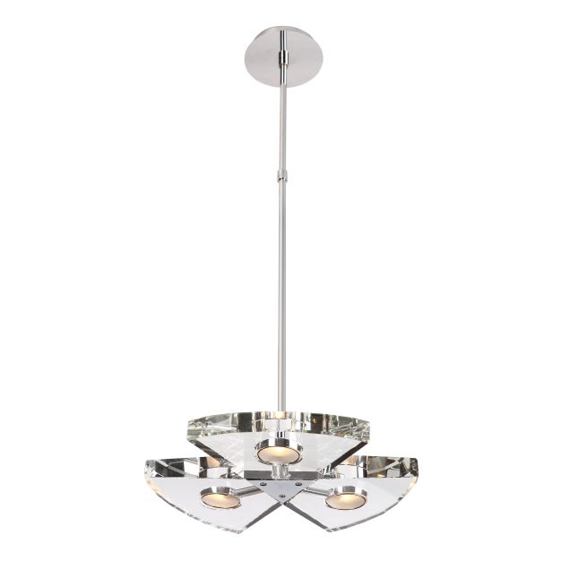 Maxlight Venus - hanglamp - Ø 41 x 74 cm - 3 x 40W halogeen incl. - chroom