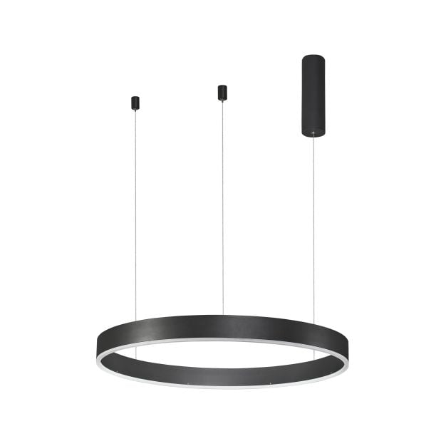 Nova Luce Motif - hanglamp - Ø 60 x 120 cm - 40W dimbare LED incl. - zand zwart