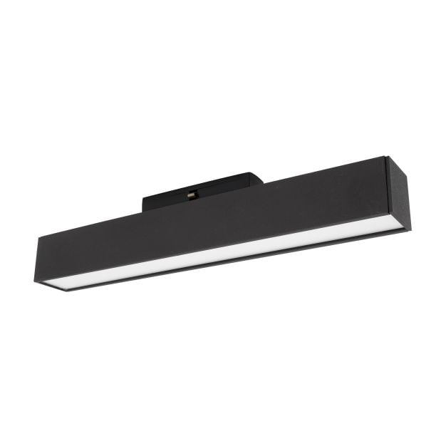 Nova Luce Rieti - armatuur voor magnetisch profielsysteem - 26,9 x 3,5 x 5,1 cm - 15W LED incl. - zwart - warm witte lichtkleur