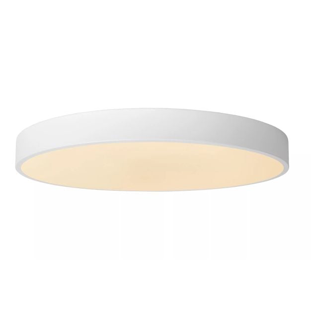 Lucide Unar - plafondverlichting - Ø 50 x 5 cm - 36W dimbare LED incl. -  3 stappen dimmer - wit