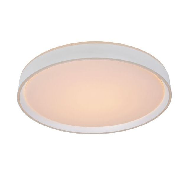 Lucide Nuria - plafondverlichting - Ø 50 x 7,5 cm - 36W LED incl. - 3 stappen dimbaar - wit