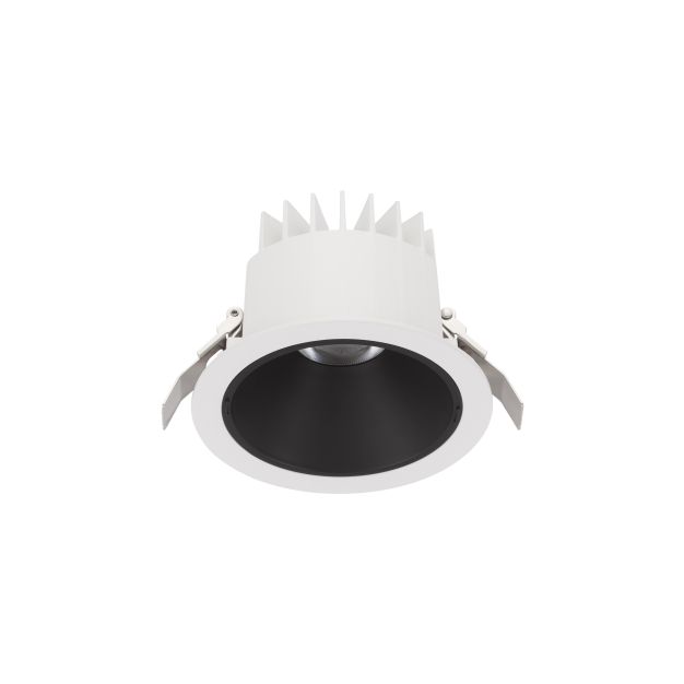 Nova Luce Brady - inbouwspot - Ø 14 x 9 cm - Ø 130 mm inbouwmaat - 20W LED incl. - IP67- wit met zwart