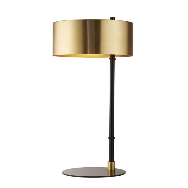 Searchlight Knox - tafellamp - Ø 25 x 49 cm - zwart en goud