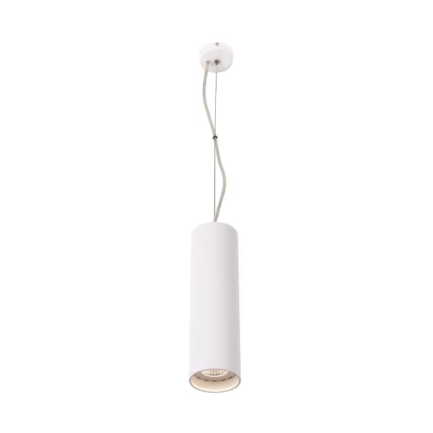 Dobac Regina Round - hanglamp - 30 x Ø 8 cm - 8W LED incl. - wit