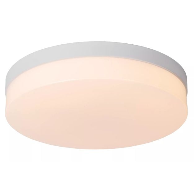 Lucide Biskit - plafondlamp met bewegingssensor - Ø 34,5 x 7,5 cm - 24W LED incl. - IP44 - wit