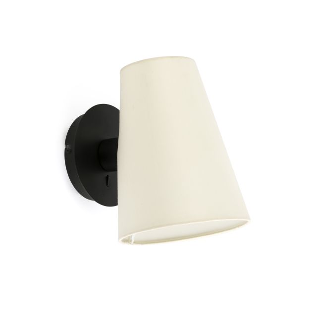 Faro Lupe - wandverlichting - 10 x 23,5 x 23 cm - beige en zwart