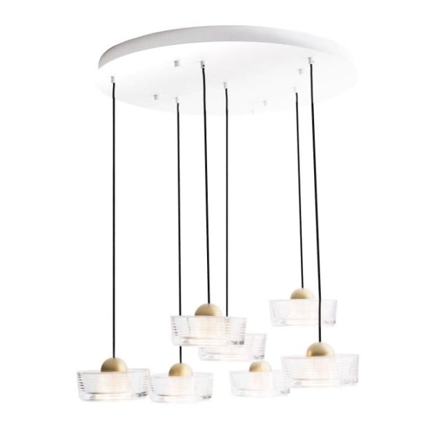 Maxlight Lipari - hanglamp - Ø 62 x 180 cm - 38W LED incl. - geborsteld goud