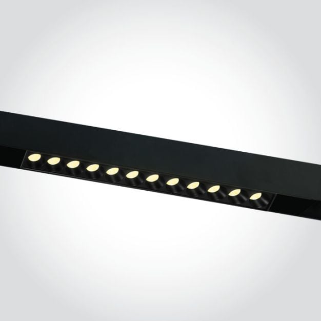 ONE Light Magnetic Linear Spots - LED lineaire magnetische railverlichting - 24,6 x 2,4 x 2,9 cm - 12W LED incl. - zwart