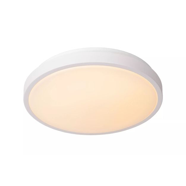 Lucide Dasher - plafondlamp - Ø 34,8 x 9,8 cm - 18W LED incl. - IP44 - wit