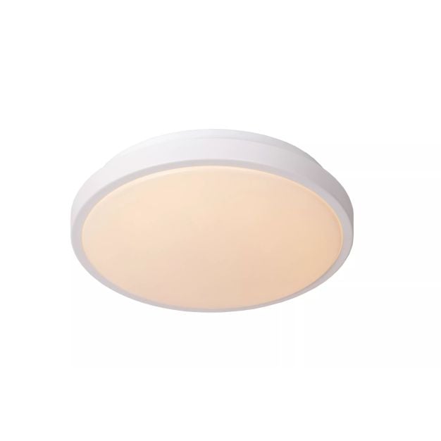 Lucide Dasher - plafondlamp - Ø 29,3 x 8,5 cm - 12W LED incl. - IP44 - wit