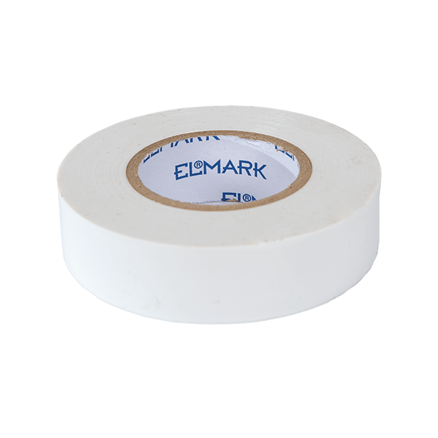 Elmark isolerende PVC tape 19mm - 20 meter lengte - wit