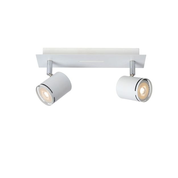 Lucide Rilou - opbouwspot - 26 x 7,5 x 12 cm - 2 x 4,5W dimbare LED incl. - wit