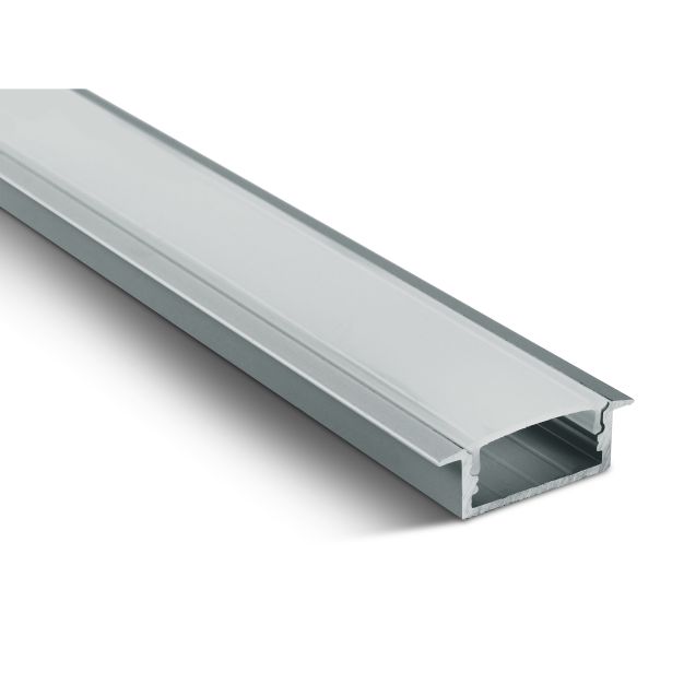 ONE Light - inbouw LED profiel - 3 x 1 cm - 200 cm lengte - aluminium