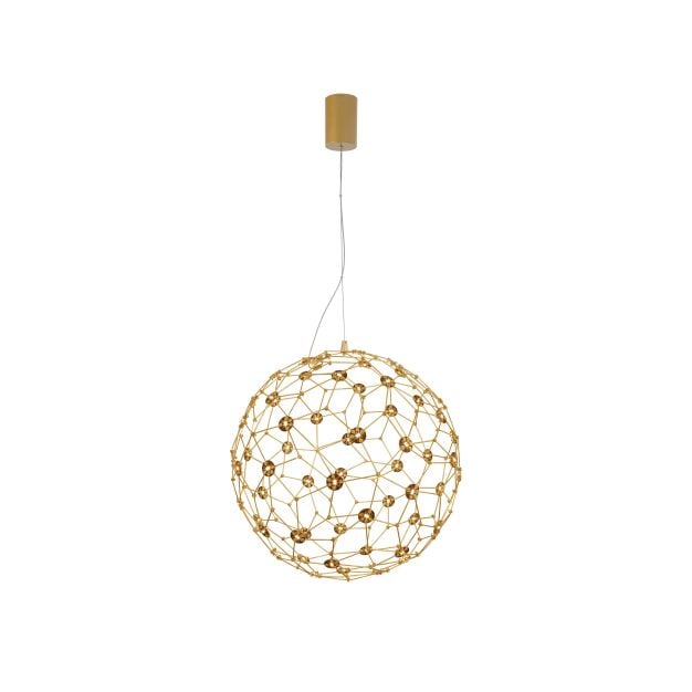 Nova Luce Sole - hanglamp - Ø 40 x 250 cm - 21,6W LED incl. - goud