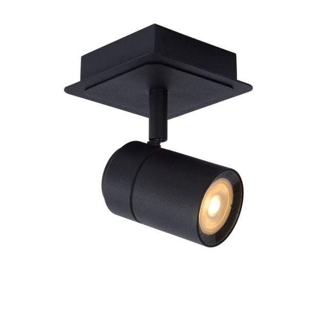 Lucide Lennert - opbouwspot 1L - 10 x 10 x 12,5 cm - 5W dimbare LED incl. - IP44 - zwart