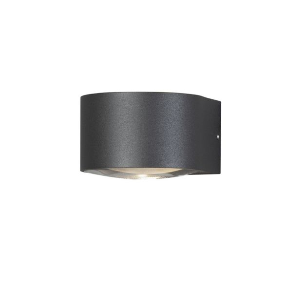 Konstsmide Gela Up&Down - wandverlichting - 15,5 x 6,5 x 11 cm - 12W LED incl. - IP54 - antraciet