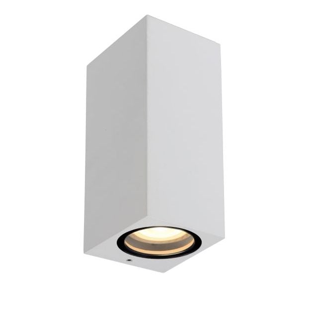 Lucide Zaro - buiten wandlamp - 7,8 x 6,8 x 16 cm - IP44 - wit