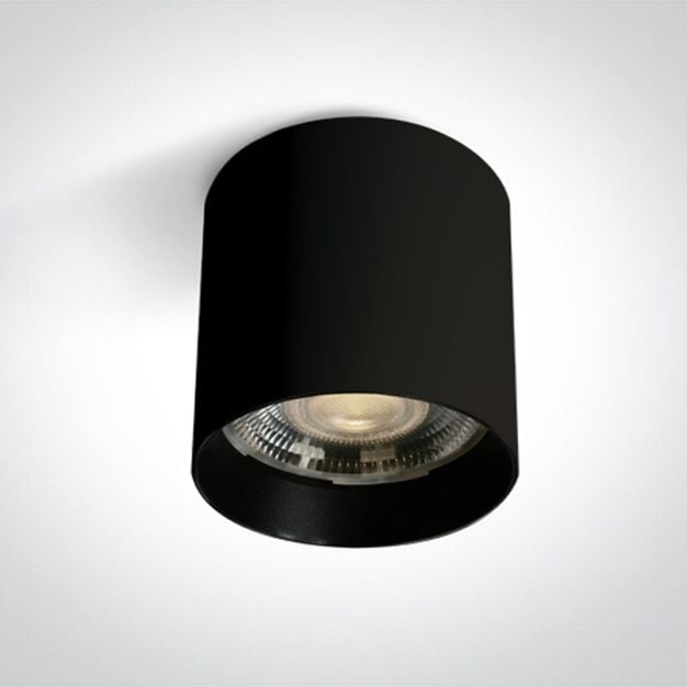 ONE Light PRO Cylinders Range - opbouwspot - Ø 9 x 8 cm - 15W LED incl. - zwart