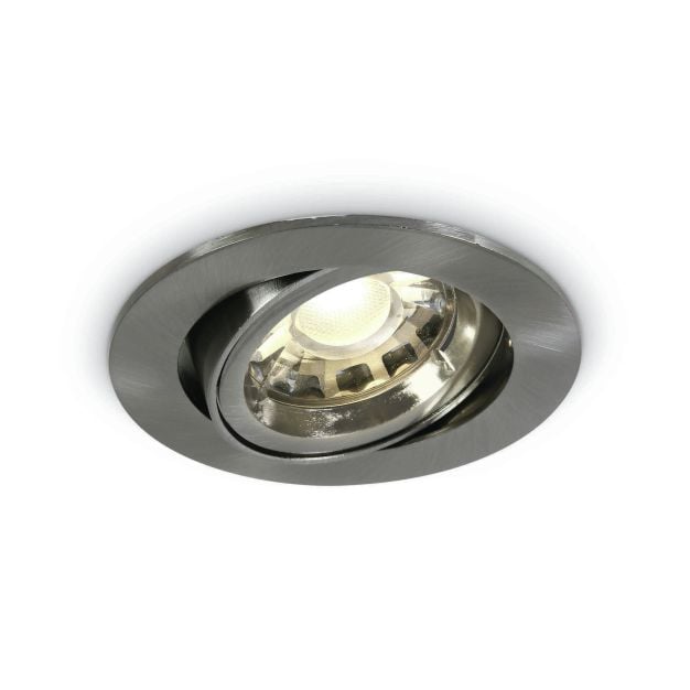 ONE Light Lock Ring GU10 Range - inbouwspot - Ø 94 mm, Ø 82 mm inbouwmaat - geborsteld chroom