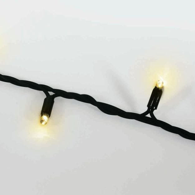 ONE Light Decorative Light Stars - feestelijke verlichting - 1000 cm - 100 stuks - IP54 - zwart - warm witte lichtkleur