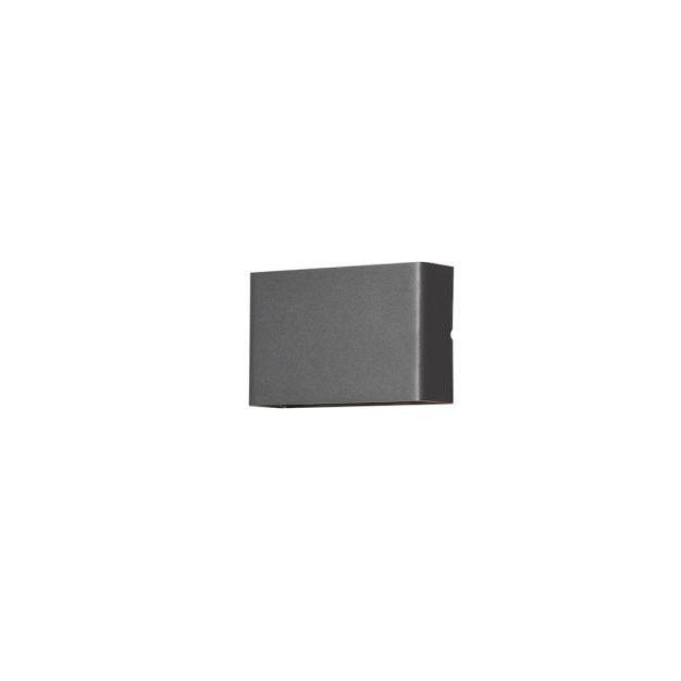 Konstsmide Chieri Rectangle - wandverlichting - 6 x 11 x 17 cm - 8W LED incl. - IP54 - antraciet