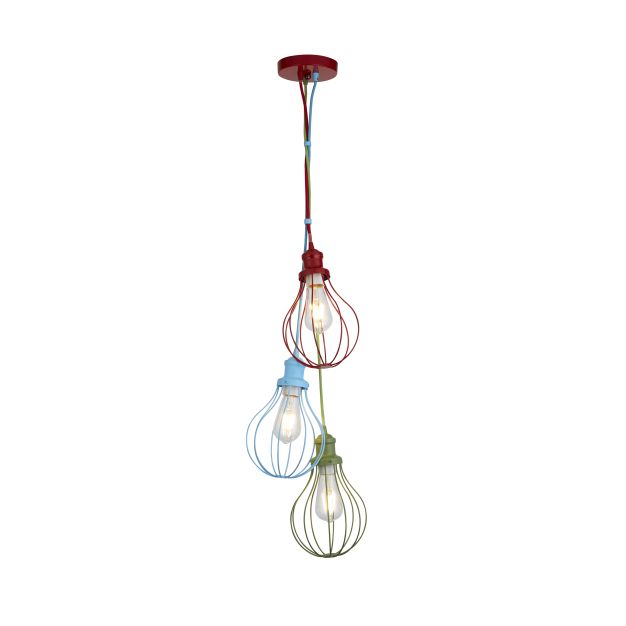 Searchlight Kids - hanglamp - Ø 26 x 160 cm - multicolour