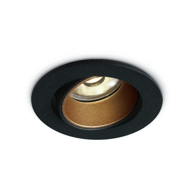 ONE Light Interchangeable Rings Range - inbouwspot - Ø 68 mm, Ø 60 mm inbouwmaat - 3W/5W LED incl. - zwart