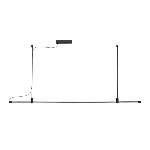 Nova Luce Grammi - magnetisch railsysteem - 200 x 120 cm - zwart