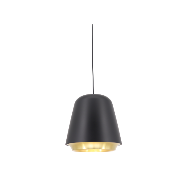 Artdelight Santiago - hanglamp - Ø 35 x 190,5 cm - zwart en goud