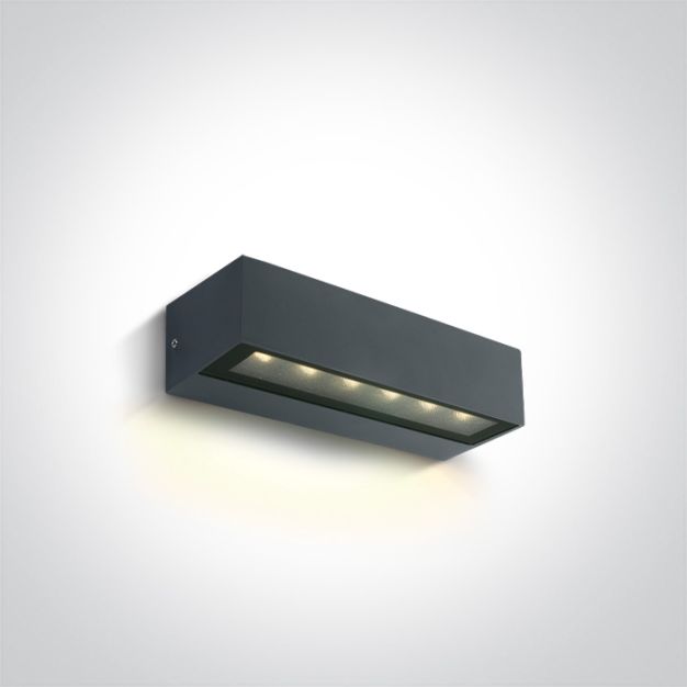 ONE Light Linear Outdoor - buiten wand lamp - 22,2 x 7 x 5 cm - 8W LED incl. - IP65 - antraciet