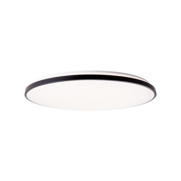 Brilliant Jamil - plafondverlichting met afstandsbediening - Ø 78 x 10,5 cm - 80W dimbare LED incl. - wit en zwart