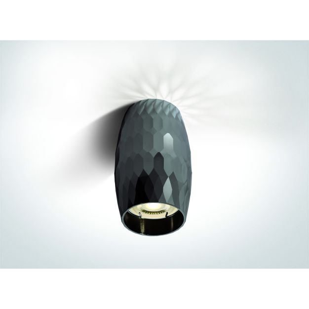 ONE Light Decorative Cylinders Aluminium - opbouwspot - Ø 6,8 x 11,5 cm - donker chroom