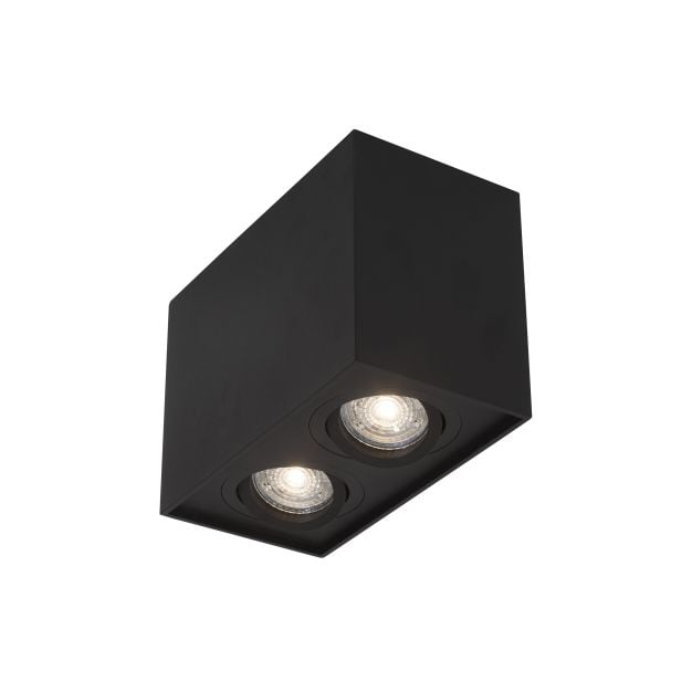 Nova Luce Rende - opbouwspot 2L - 18 x 9,6 x 12,5 cm - zwart