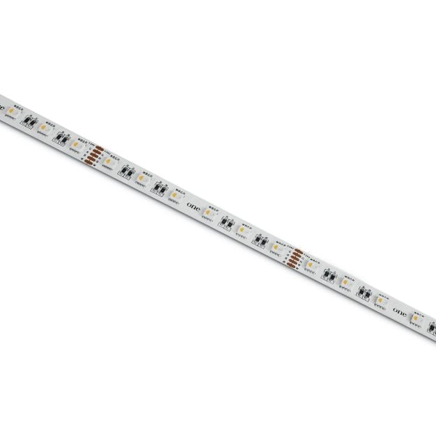 ONE Light RGB & RGBW Strips - 1,2 cm breed, 500 cm lengte - 24Vdc - dimbaar - 14,4W LED per meter - RGB+WW