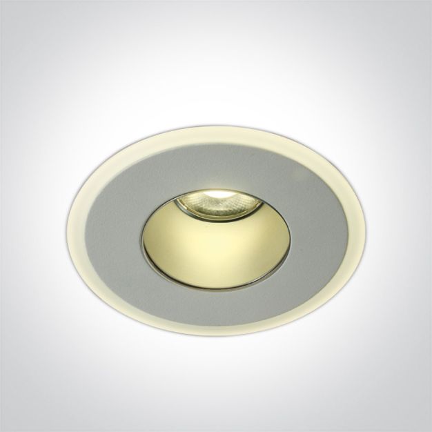 ONE Light LED Decorative Range - inbouwspot - Ø 90 mm, Ø 70 mm inbouwmaat - 8W LED incl. - IP40 - wit