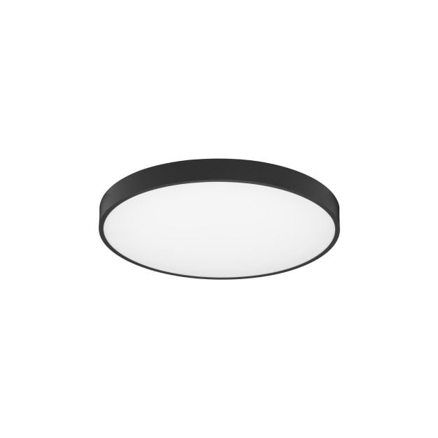 Nova Luce Perfect Profile - plafondlamp op afstandsbediening (excl.) - Ø 60 x 10 cm - 40W dimbare LED incl. - 2700K-6000K - zwart