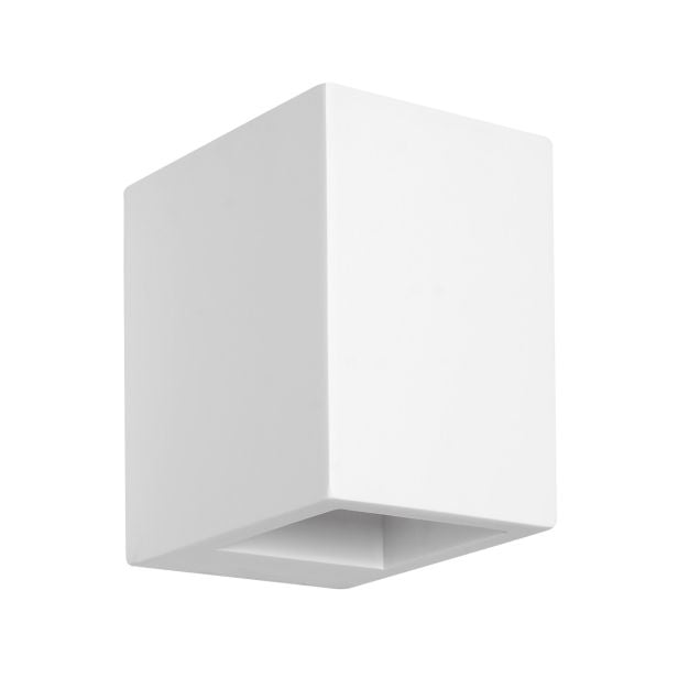 Nova Luce Sandro - wandverlichting - 12 x 10 x 15 cm - wit gips