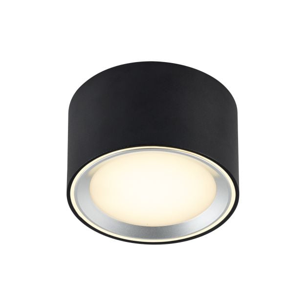 Nordlux Fallon - opbouwspot 1L - Ø 10 cm - 4 stappen Moodmaker functie - 5,5W dimbare LED incl. - zwart