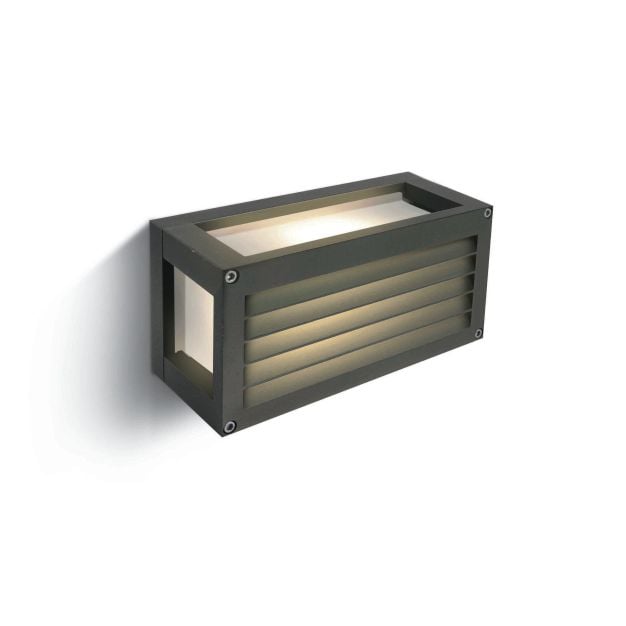 ONE Light Outdoor E27 Square - buiten wandverlichting - 25 x 9,5 x 12,5 cm - IP54 - antraciet