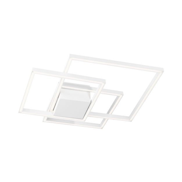 Nova Luce Bilbao - plafondverlichting - 56 x 56 x 8,5 cm - 42W LED incl. - wit