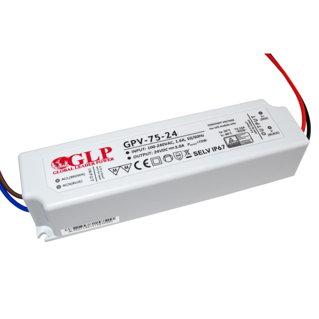 GLP LED driver - 24Vdc/230V - IP67 - 75W - niet-dimbaar