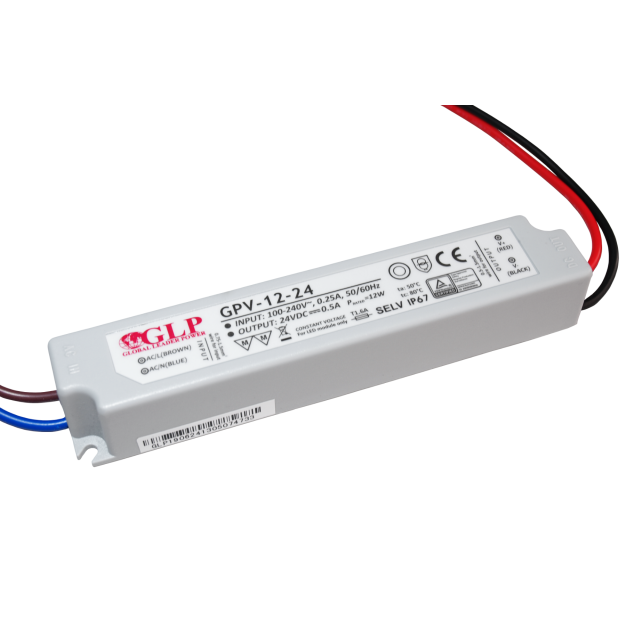 GLP LED driver - 24Vdc/230V - IP67 - 12W - niet-dimbaar