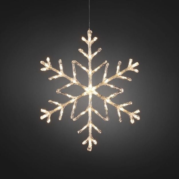 Konstsmide kerstverlichting - sneeuwvlok - 60 x 1,5 x 60 cm - IP44 - transparant