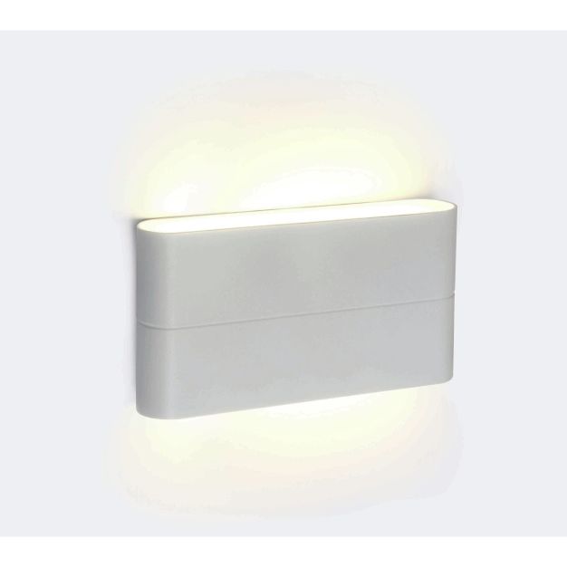 ONE Light Outdoor Slim Range - buiten wandverlichting - 17,5 x 9 x 2,8 cm - 2 x 6W LED incl. - IP54 - wit