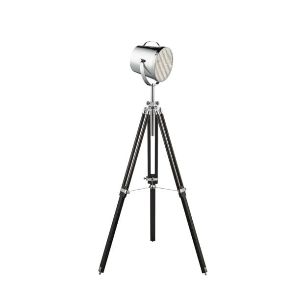 Searchlight Studio - staanlamp - 150 cm - zwart en chroom